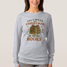 Camiseta Todo lo que Quiero para Navidad es Más Libros Vint