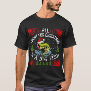 Camiseta Todo lo que quiero para Navidad es un pez grande