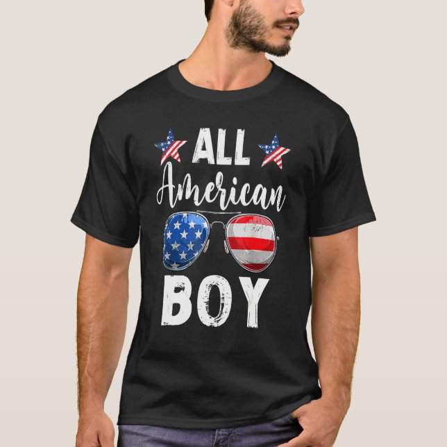 Camiseta Todo Niño Americano Que Coincide Con La Familia 4  (Anverso)