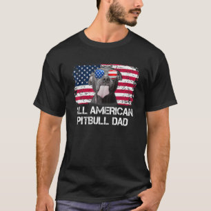 Camiseta Todo padre pitbull americano Bandera americana 4