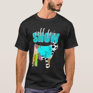 Camiseta Todo Para Mostrar Turq De Serape De La Vaca De Ace