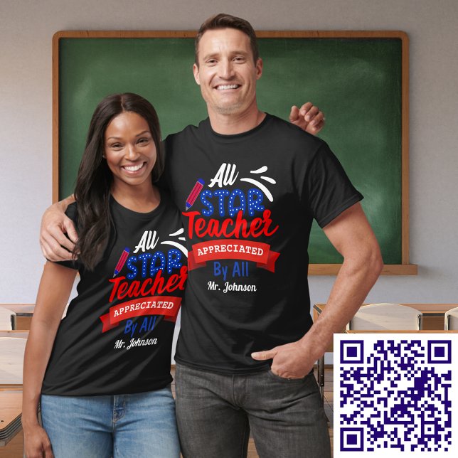 Camiseta Todo Profesor Estelar Apreciado Por Todos Los Nomb (All Star Teacher Appreciated By All Name Unisex T-Shirt)