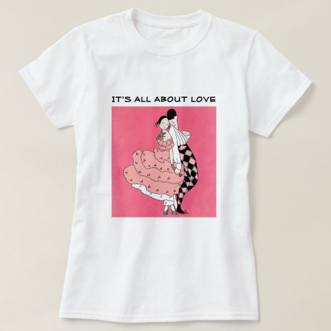 Camiseta Todo se trata de amor Art DecoValentine Day Gift (Diseño del anverso)