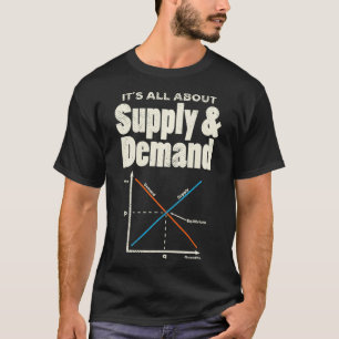 Camiseta Todo se trata de oferta y demanda de dinero económ