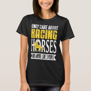 Camiseta Todo sobre caballos de carreras divertidas vibras 