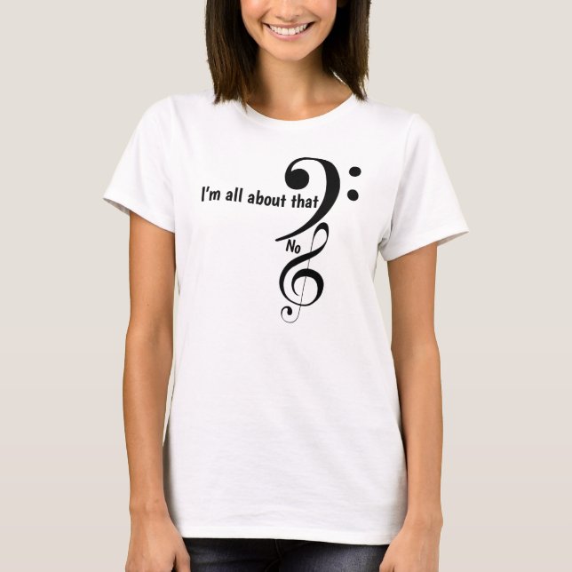 Camiseta Todo sobre el bajo clef (Anverso)