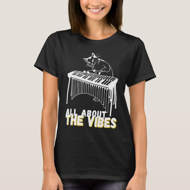 Camiseta Todo sobre el músico de jazz Vibes Vibraphone (Anverso)