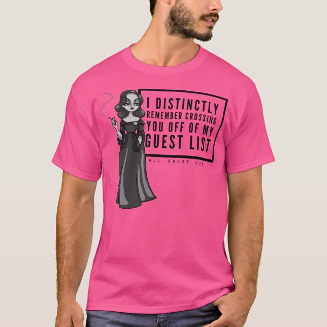 Camiseta Todo sobre Eve - Lista de invitados (Anverso)