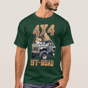 Camiseta TODO TERRENO 4x4 - marrón