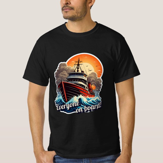 Camiseta ¡Todos a bordo! (Anverso)