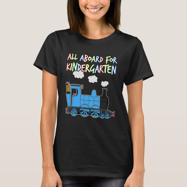 Camiseta Todos a bordo del primer día del tren de vapor de  (Anverso)