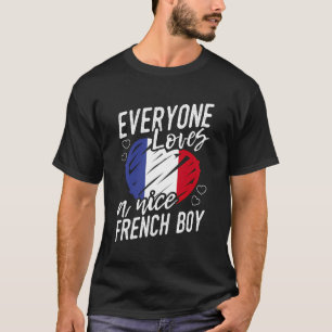 Camiseta Todos aman a un buen chico francés cumpleaños Fran