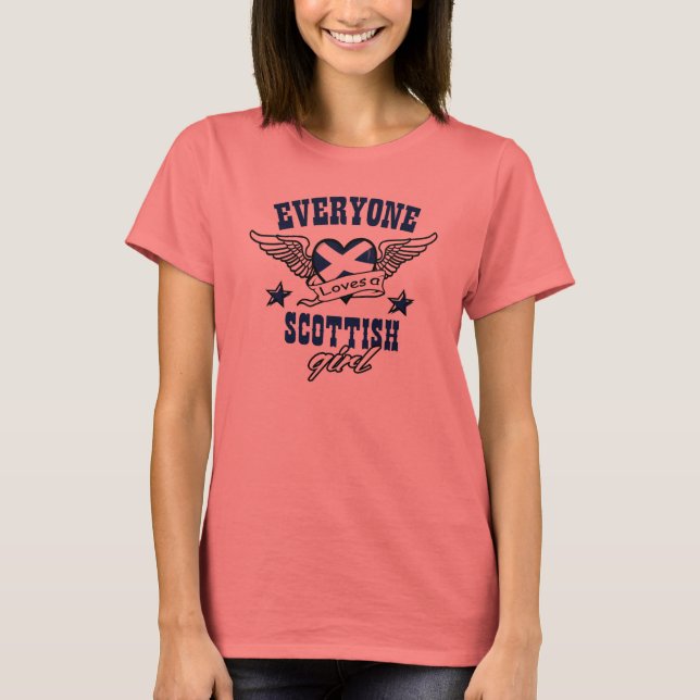 Camiseta Todos aman a un chica escocés (Anverso)