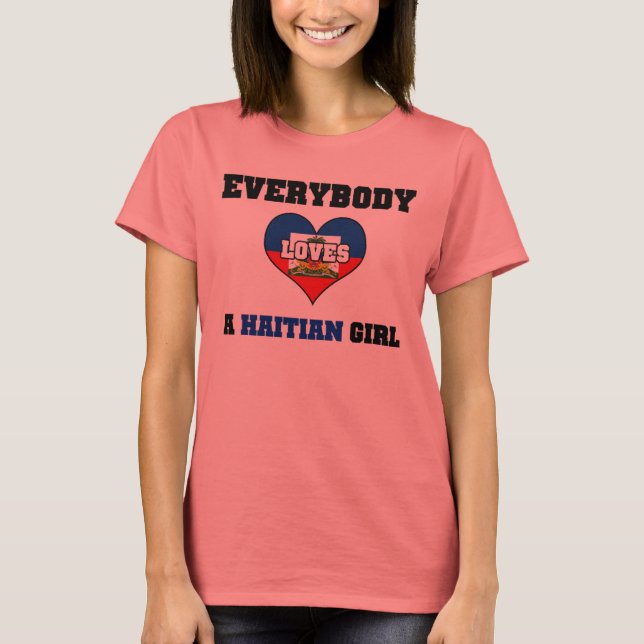 Camiseta Todos aman a un Chica haitiano (Anverso)