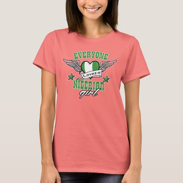 Camiseta Todos aman a un chica nigeriano (Anverso)