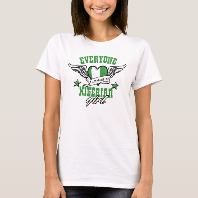Camiseta Todos aman a un chica nigeriano (Anverso)