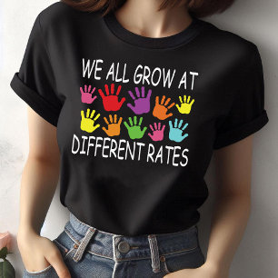 Camiseta Todos crecemos a diferentes tasas, mejor profesor