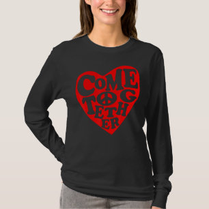 Camiseta Todos Deberíamos Unirnos Por La Paz Retro Hippi