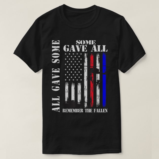 Camiseta Todos Dieron Algunos A Todo El Monumento A Veteran (Diseño del anverso)