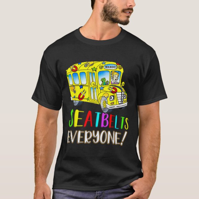 Camiseta Todos divertidos conductores de autobús en la escu (Anverso)