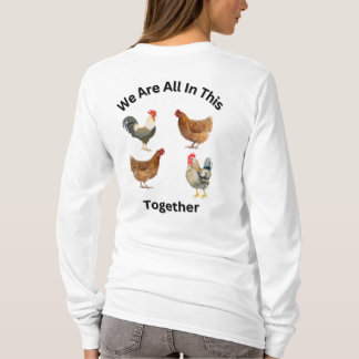 Camiseta Todos Estamos En Esto Juntos. Humor de pollos, div