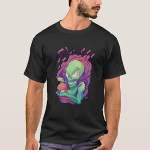 Camiseta Todos estamos locos aquí Mushroom Ufo Alien Abducc