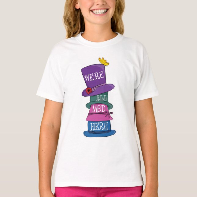 Camiseta Todos estamos locos por el odio hacia Alicia en el (Anverso)