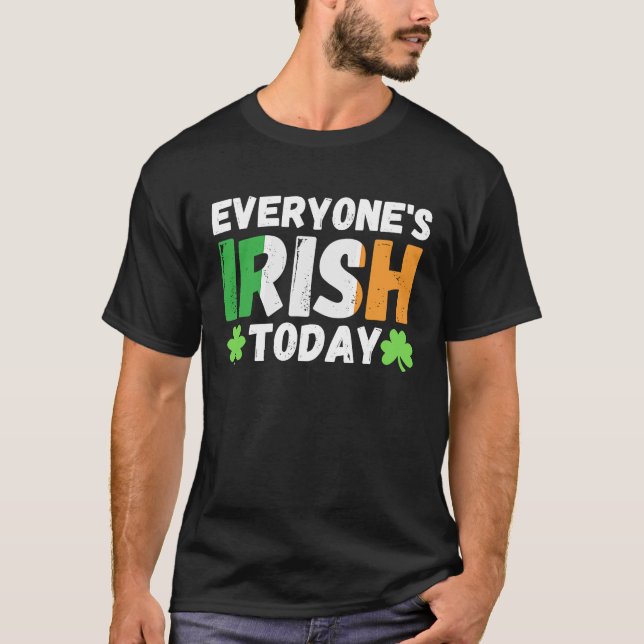 Camiseta Todos están irlandeses hoy en paddy gre (Anverso)