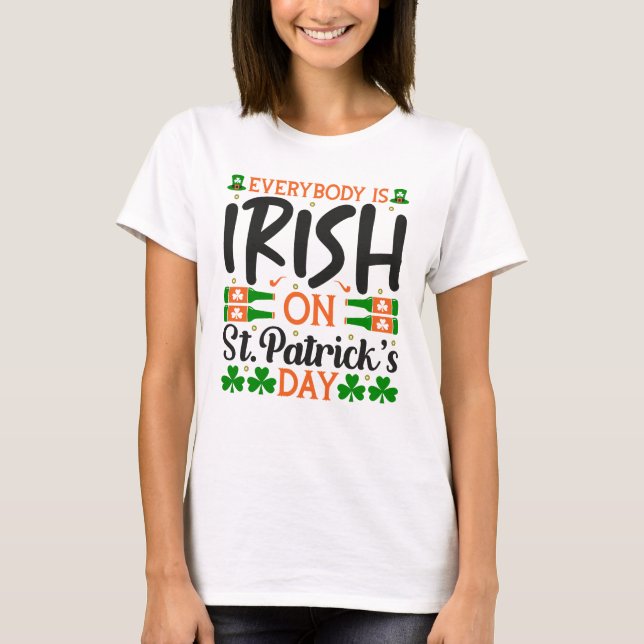 Camiseta Todos irlandeses en el Día de San Patricio (Anverso)