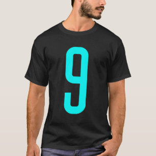 Camiseta Todos los aficionados al deporte Cyan número 9 Jer