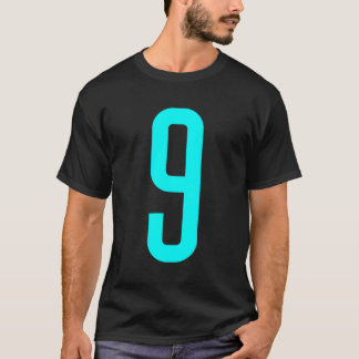 Camiseta Todos los aficionados al deporte Cyan número 9 Jer