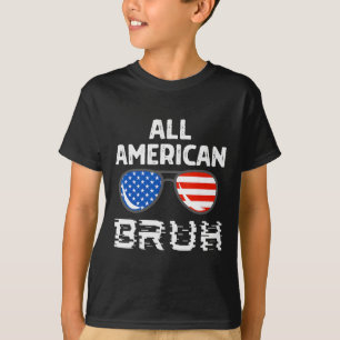 Camiseta Todos Los Americanos Bruh 4 De Julio Niños Patriót