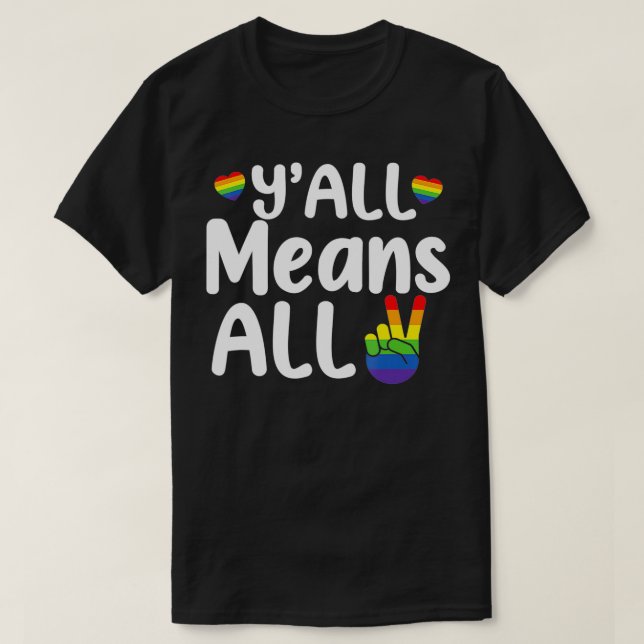 Camiseta Todos los arcoiris Orgullo LGBT Lesbiana gay signi (Diseño del anverso)