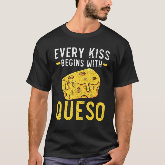Camiseta Todos los besos comienzan con comida para comer qu (Anverso)