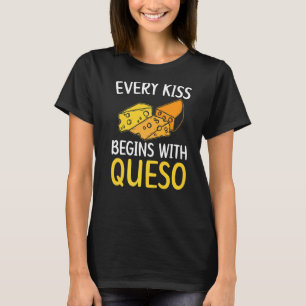 Camiseta Todos los besos comienzan con comida para comer qu