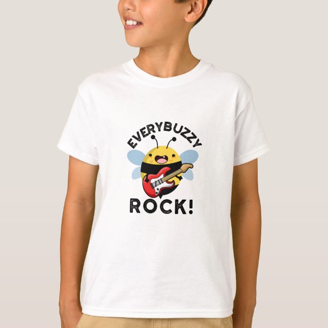 Camiseta Todos los Buzzy Rock Funny Music Bee Pun (Anverso)