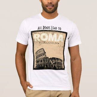 Camiseta Todos los caminos llevan a Roma fondo aventurero-m