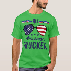 Camiseta Todos Los Camioneros Americanos 4 De Julio Gafas D