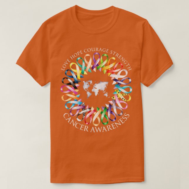 Camiseta Todos los casos de cáncer importan la sensibilizac (Diseño del anverso)