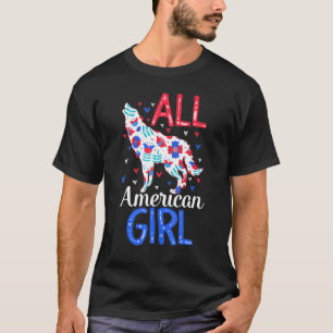 Camiseta Todos Los Chicas Estadounidenses 4 De Julio Lobo F