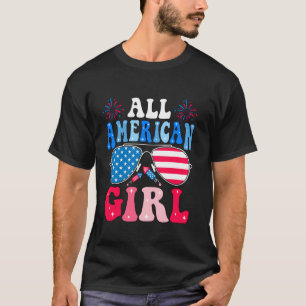 Camiseta Todos Los Chicas Estadounidenses Cutan El 4 De Jul