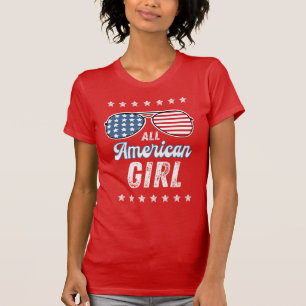 Camiseta Todos los Chicas estadounidenses de la bandera de 