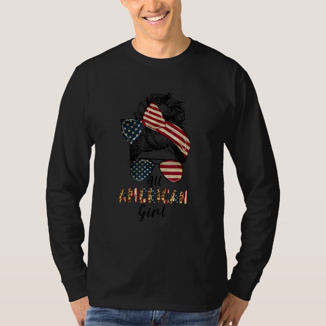 Camiseta Todos los Chicas norteamericanos Messy Bun Matchin (Anverso)