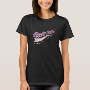Camiseta Todos los Chicas Viaje Verano 2021 Retro Relajado