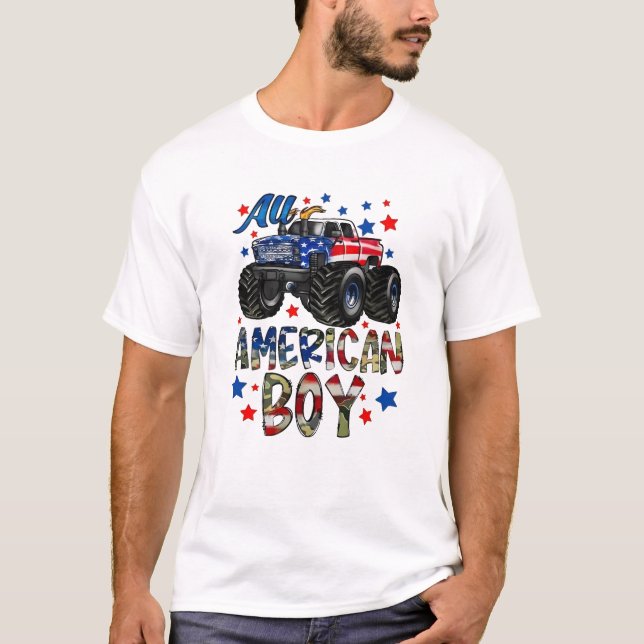 Camiseta Todos los chicos estadounidenses 4 de julio (Anverso)