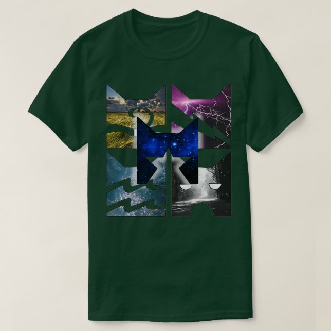 Camiseta Todos los Clanes de Gato Guerrero en uno (Diseño del anverso)