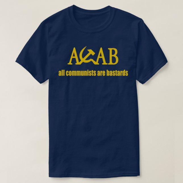 Camiseta todos los comunistas son bastardos (Diseño del anverso)