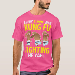 Camiseta Todos Los Conejitos Eran Kung Fu Luchando Conejito