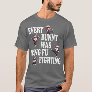 Camiseta Todos los conejitos eran Kung Fu luchando contra e