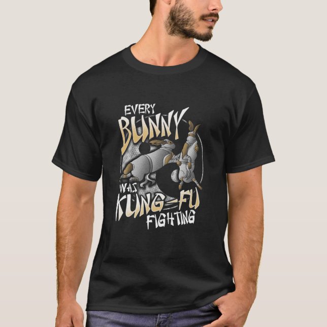 Camiseta Todos Los Conejitos Eran Kung Fu Luchando Contra E (Anverso)